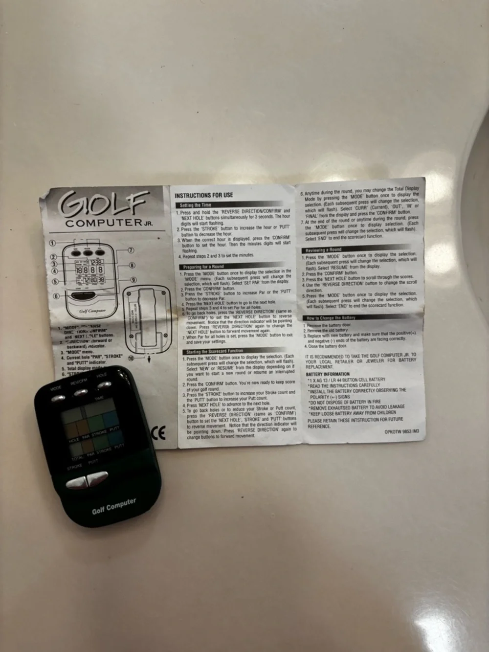 Golf Computer Score Tracker - Green - Picture 2 of 4